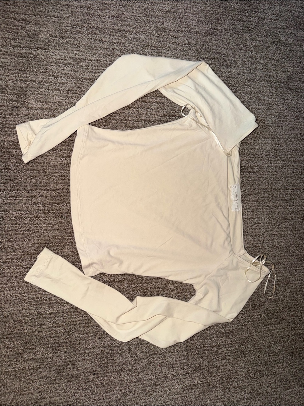 Women's Off-Shoulder Long Sleeve Top in Cream